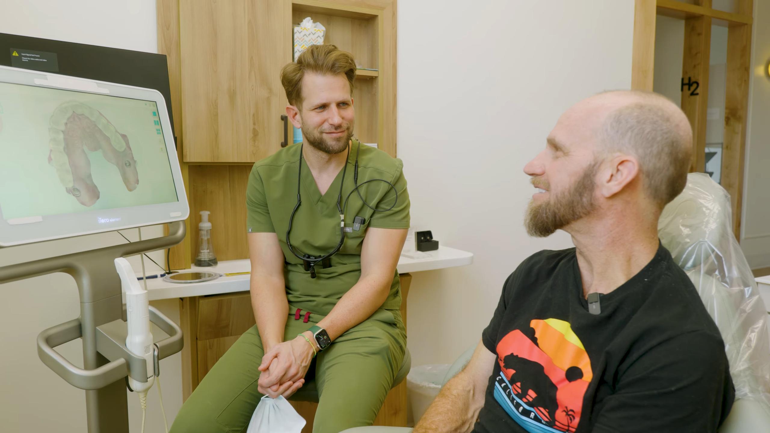 Paul meeting with Dr. Logan Locke of Smile Clinic in Midvale.