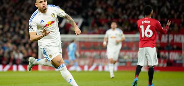 Okafor decisive double helps Leeds win thrilling encounter at Old Trafford