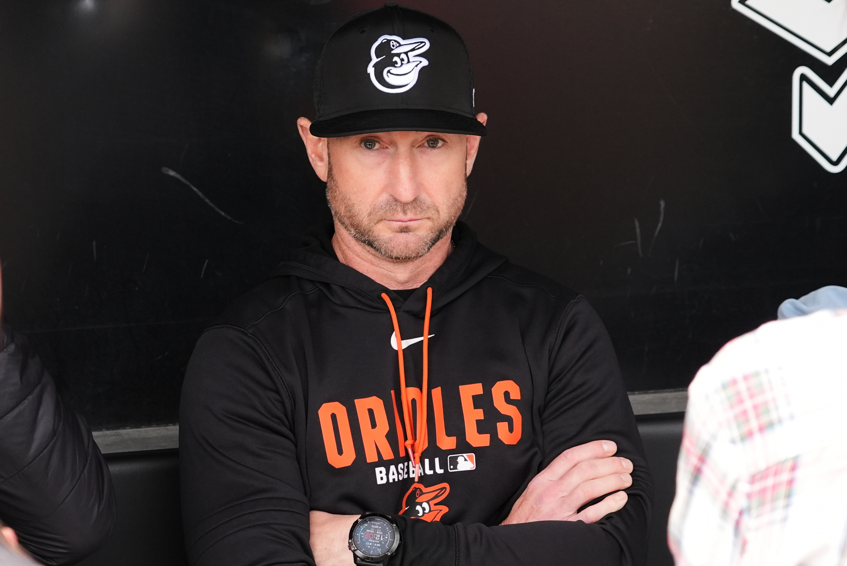 Orioles manager Craig Albernaz returns — with a broken jaw — a day after being hit by a foul ball