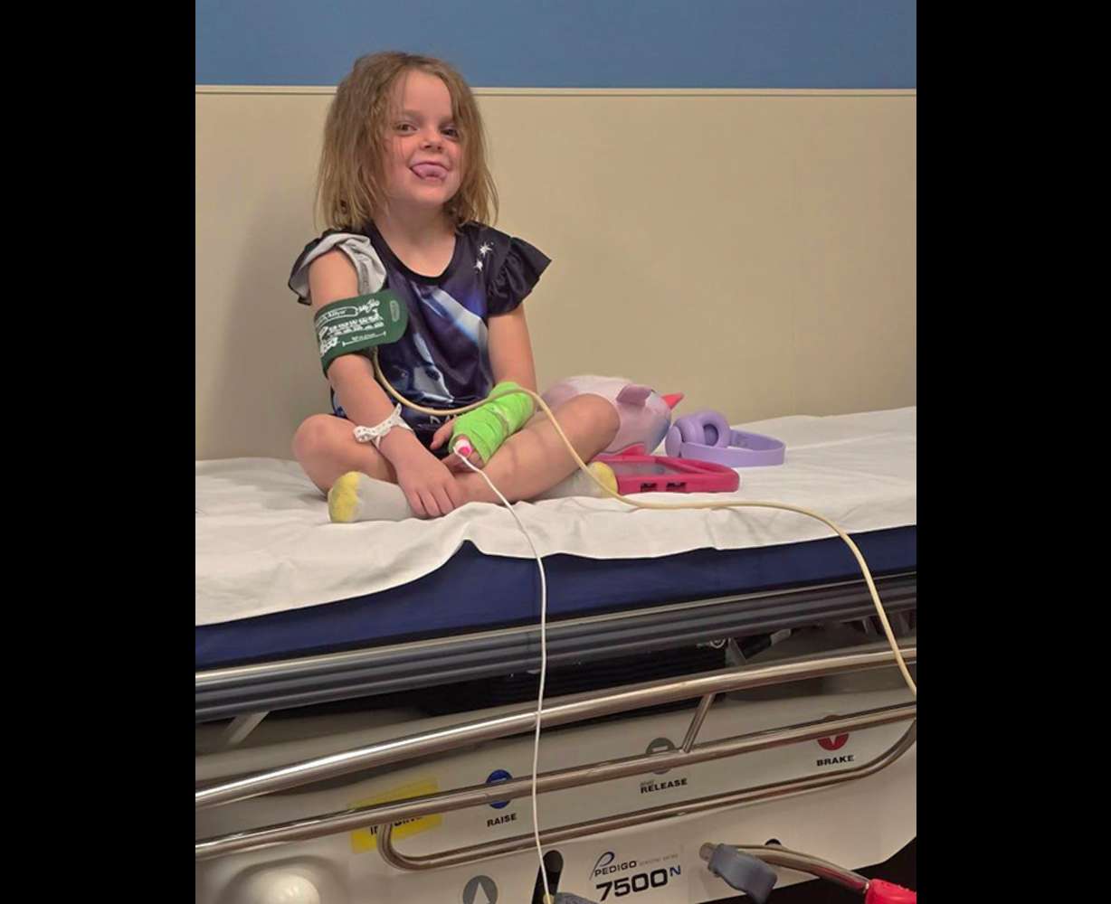 Valerie Jensen in the hospital in this undated photo.