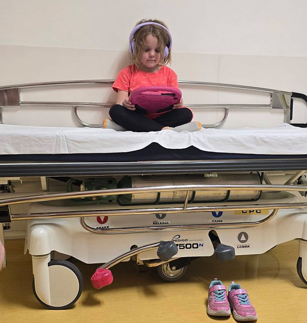 Valerie Jensen in the hospital in this undated photo.