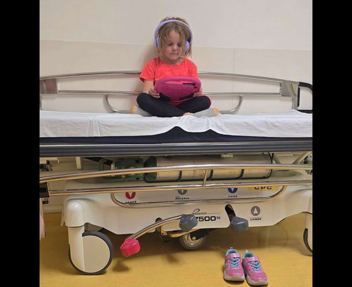 Valerie Jensen in the hospital in this undated photo.