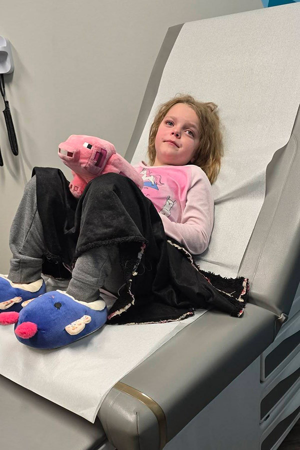 Valerie Jensen in the hospital in this undated photo.