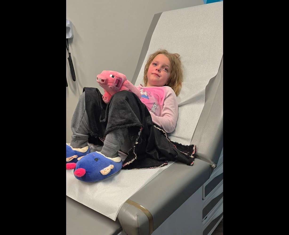 Valerie Jensen in the hospital in this undated photo.