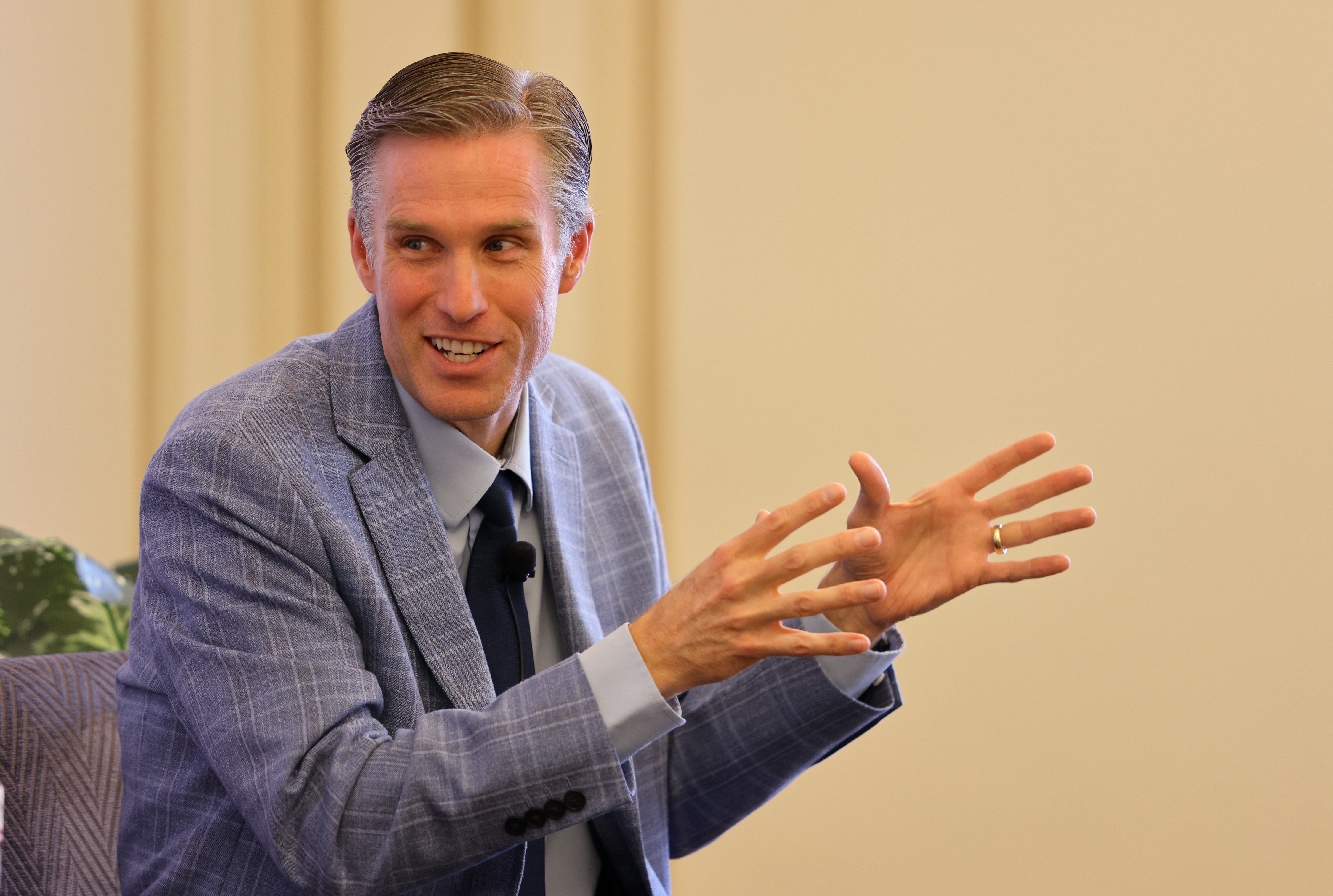 Rep. Paul Cutler, R-Centerville, talks about property tax benefits for communities during a discussion hosted by the University of Utah's Kem C. Gardner Policy Institute in Salt Lake City on Wednesday.