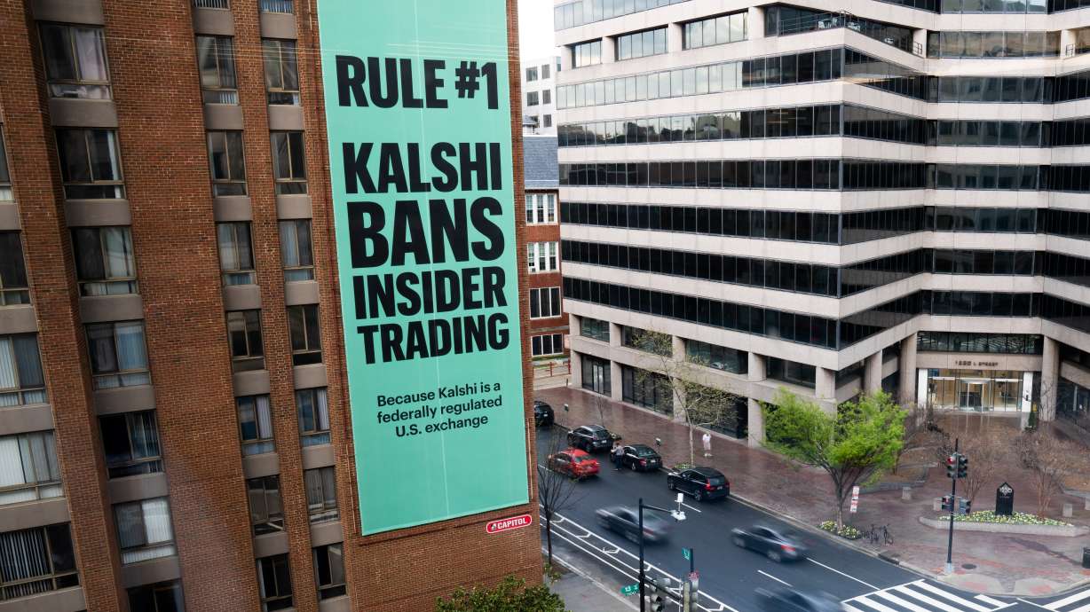 An advertisement for prediction market platform Kalshi in Washington, April 1. The prediction market Kalshi said it plans to appeal a federal court ruling issued earlier this week that allows Utah to enforce its new law banning proposition betting.