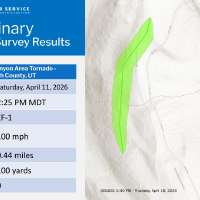 Rare tornado snapped trees after touching down in northern Utah, report finds