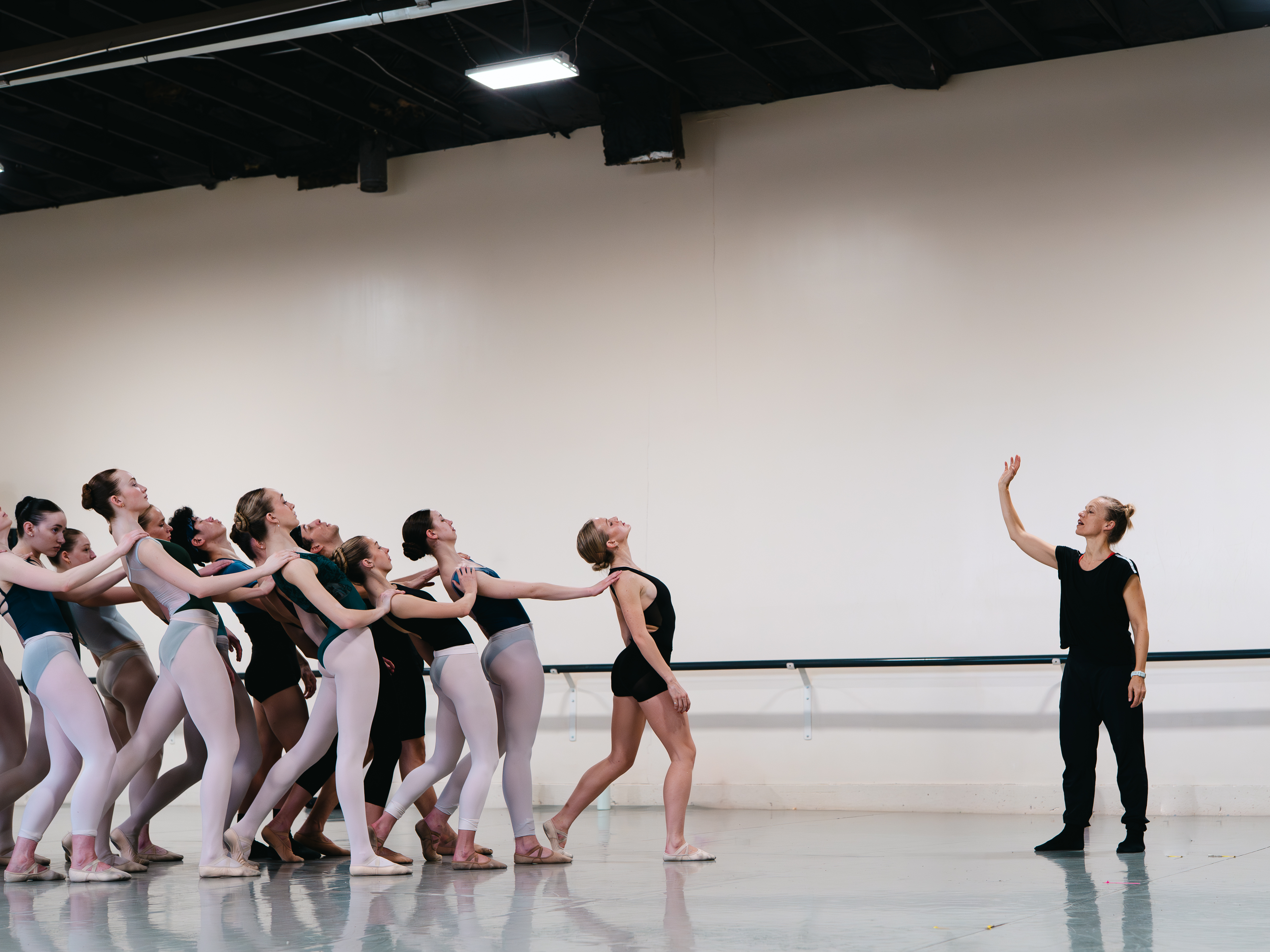 Choreographer Vanessa Cook directs Utah Metropolitan Ballet dancers in a rehearsal for her original work "A Brief Collection of Moments."