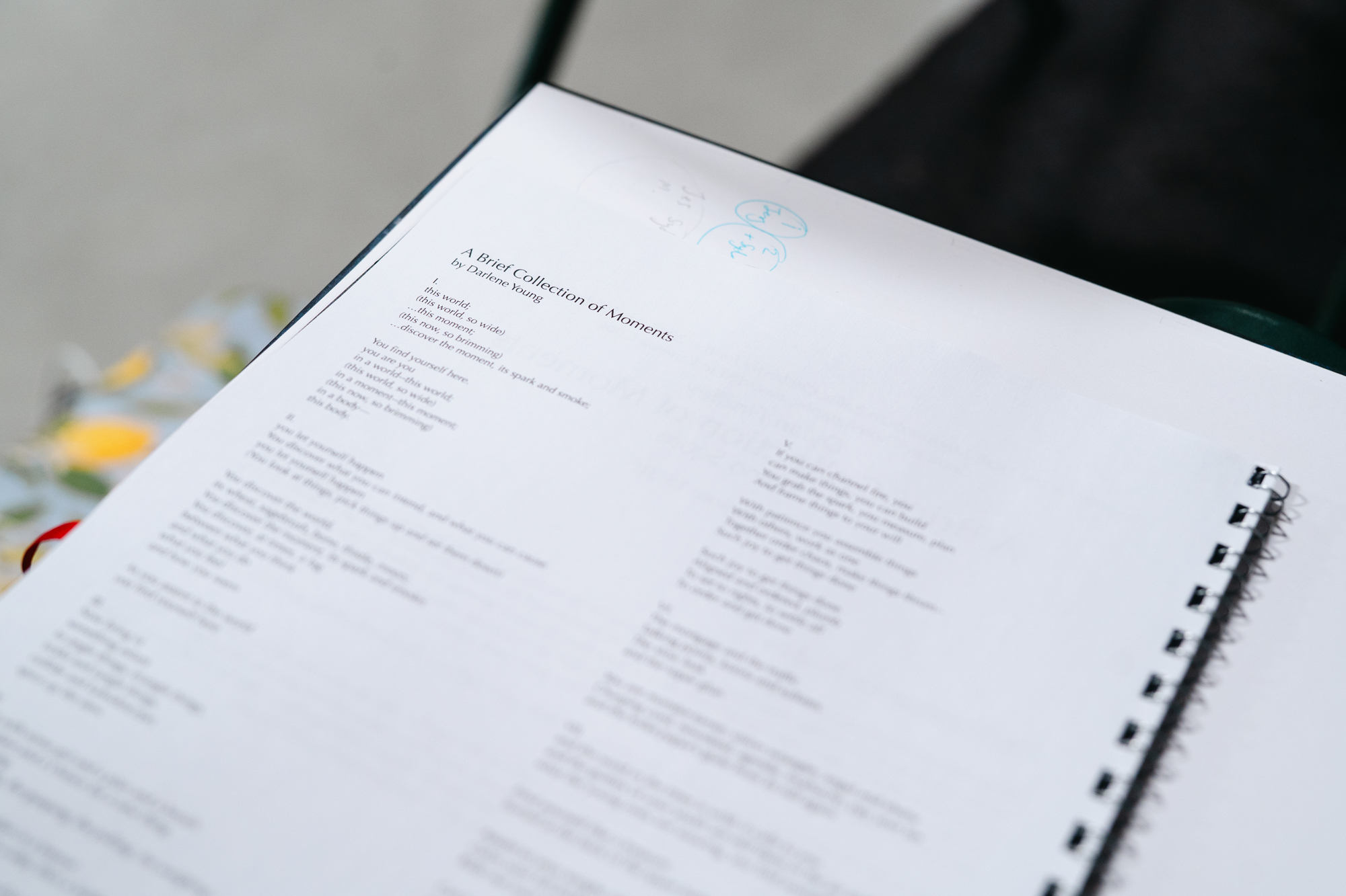 A close-up of the original score for "A Brief Collection of Moments" by composer Dylan Findley, with lyrics by Darlene Young. The music will be used in Utah Metropolitan Ballet's show "Tribute" on April 23 and 24.