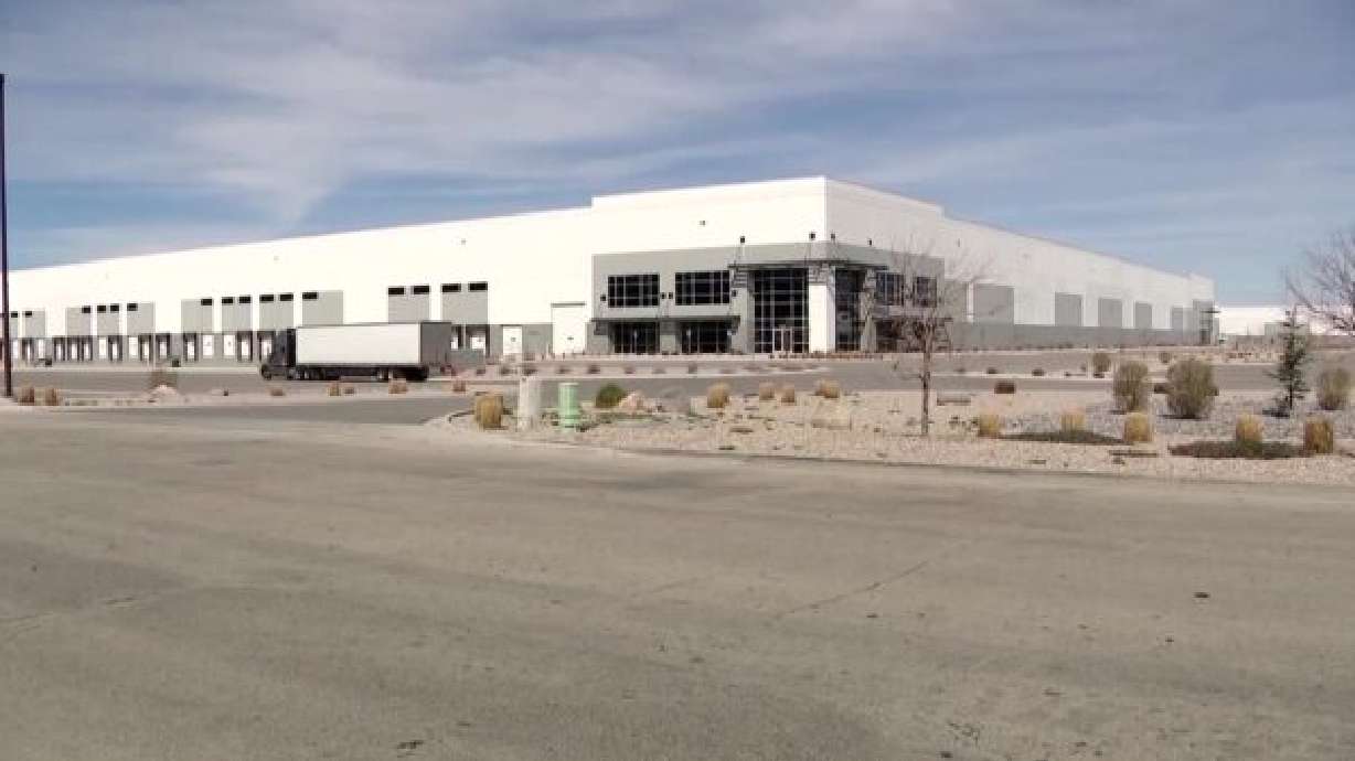 A warehouse in Salt Lake City is pictured on April 16. The city approved a new ordinance capping new nonresidential water use to 200,000 gallons per day.