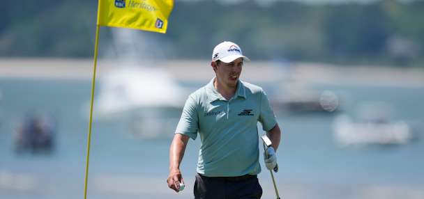 Matt Fitzpatrick rides a good bounce and great golf to a 63 to lead Viktor Hovland at Hilton Head