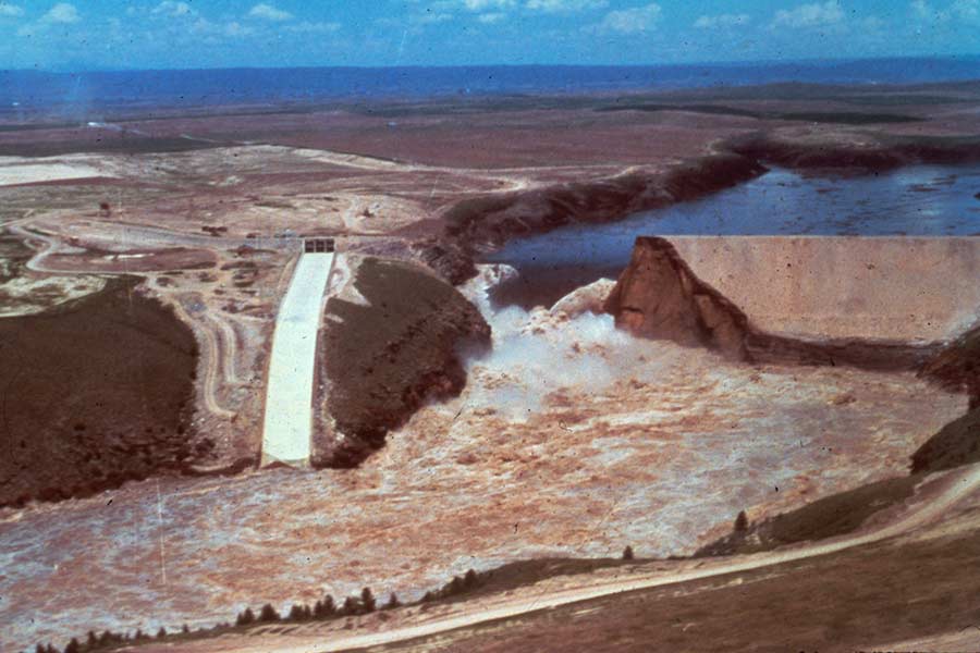 The Teton Dam collapse on June 5, 1976. Eleven people were killed and over $2 billion in damage was recorded.