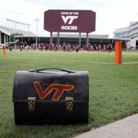 Skydiver gets rescued after crashing into scoreboard before Virginia Tech spring game