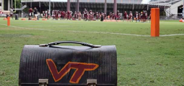 Skydiver gets rescued after crashing into scoreboard before Virginia Tech spring game