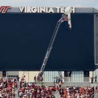 Have You Seen This? Parachuter crashes into scoreboard at Virginia Tech spring game