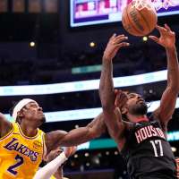 Kevin Durant misses playoff opener with knee injury, and the Rockets can't make up for his absence
