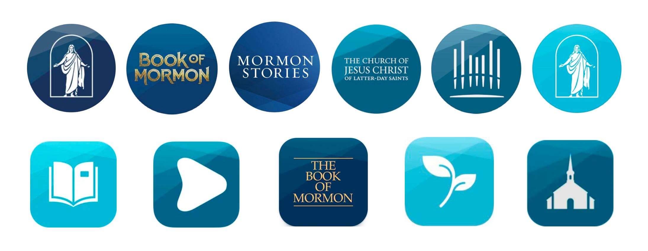 An exhibit from a lawsuit shows officials trademarks of The Church of Jesus Christ of Latter-day Saints and marks used by Mormon Stories, an independent podcast, which the church claims is engaged in trademark infringement.