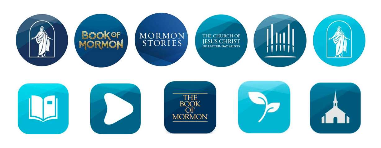 An exhibit from a lawsuit shows officials trademarks of The Church of Jesus Christ of Latter-day Saints and marks used by Mormon Stories, an independent podcast, which the church claims is engaged in trademark infringement.