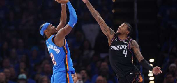 Gilgeous-Alexander scores 25 as reigning champion Thunder open playoffs with 119-84 win over Suns