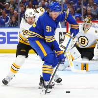 Sabres score 4 3rd-period goals to beat the Bruins 4-3 in playoff opener