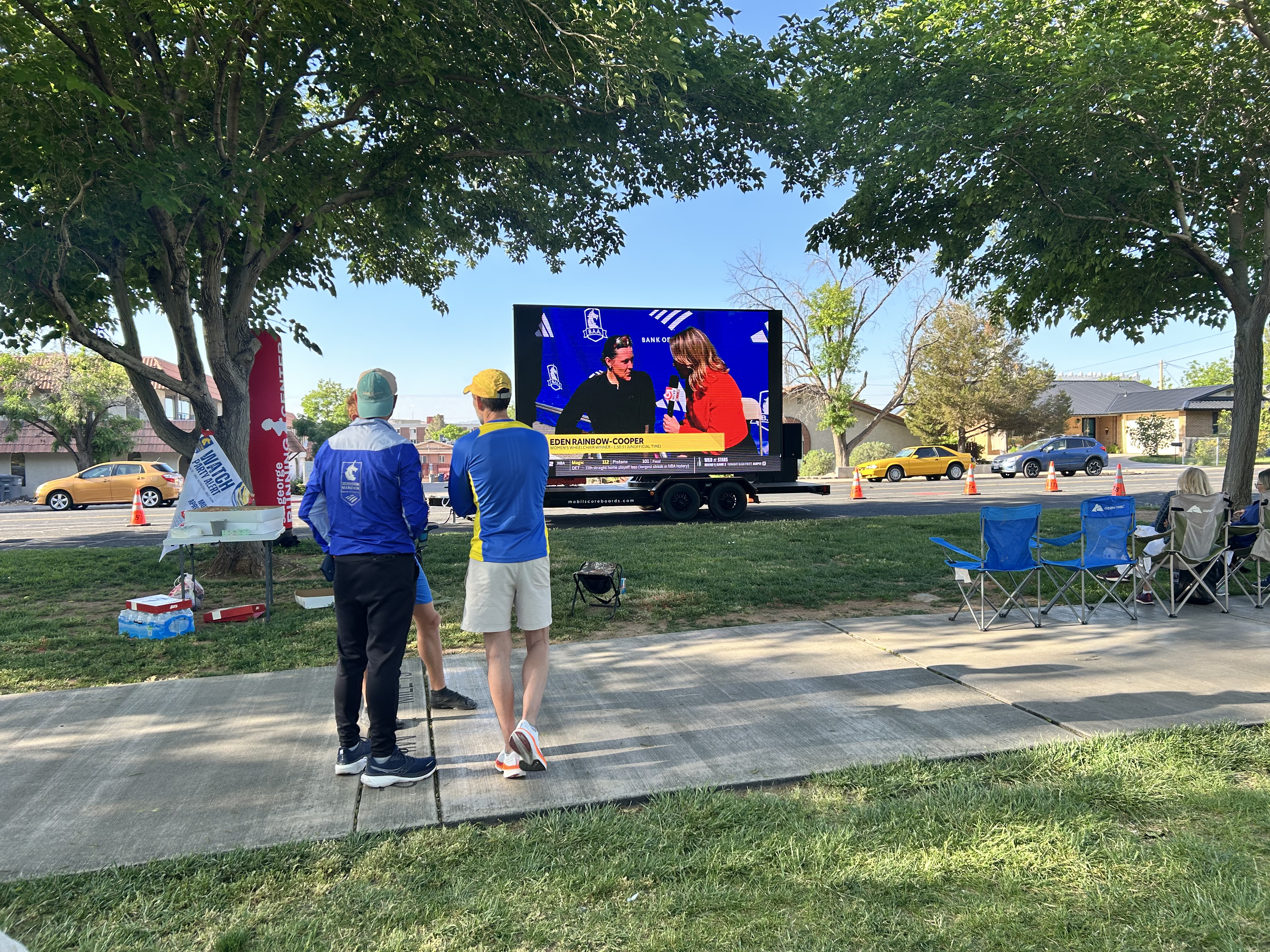 St. George hosts watch party for 50 local Boston Marathon participants