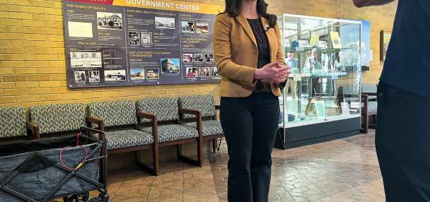 New display explains Great Salt Lake's water situation, one marble at a time