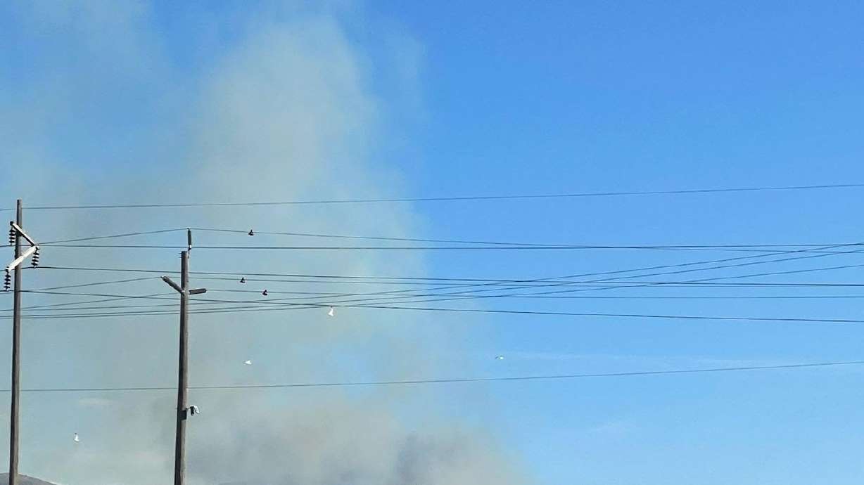 A fire sparked Tuesday just south of Goshen, prompting response from multiple agencies across Utah County.