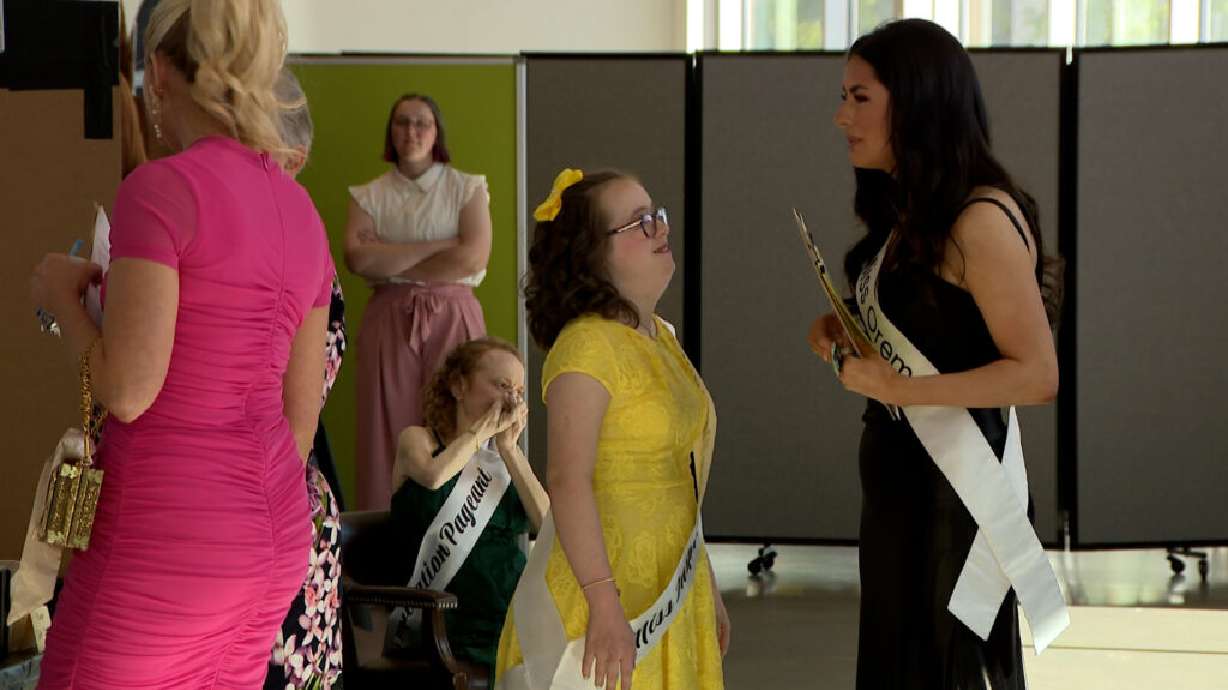 Fifteen women with developmental and intellectual disabilities were given the chance to shine Tuesday night in the biannual Miss Inspiration pageant in Orem.