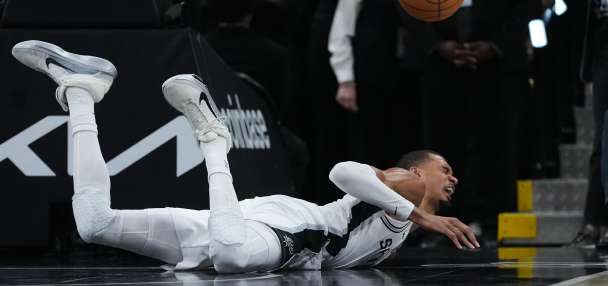 Victor Wembanyama will travel with Spurs, Game 3 status vs. Portland uncertain because of concussion