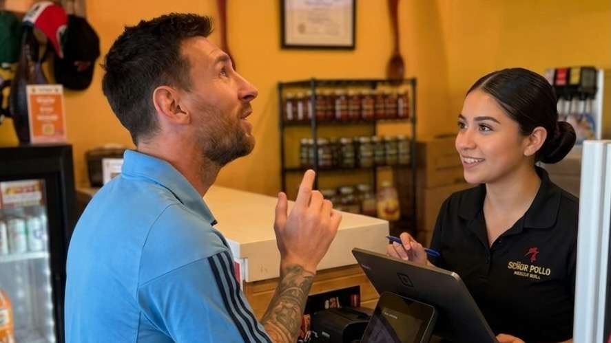 Lionel Messi's stop in Utah has spurred a proliferation of AI-generated photos with the soccer star, like this one. The fake picture was posted as a joke on Wednesday, April 22, 2026, to the Facebook page of Señor Pollo, a chain of Mexican restaurants in Utah that serve chicken.