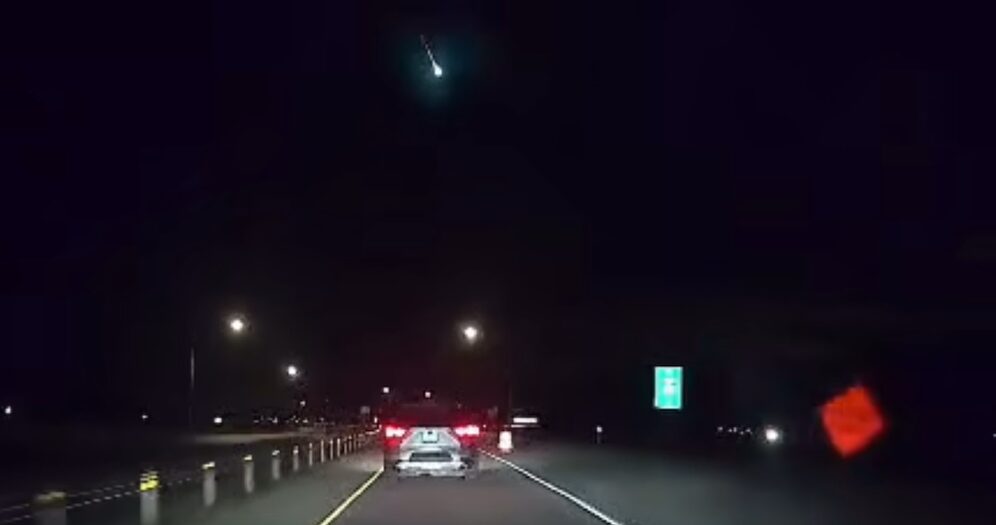 A suspected fireball lights up the sky over Tooele County, April 23. Another fireball lit up the sky over Farmington on Wednesday night.