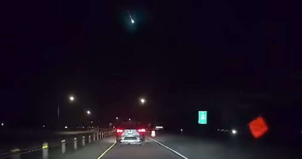 A suspected fireball lights up the sky over Tooele County, April 23. Another fireball lit up the sky over Farmington on Wednesday night.