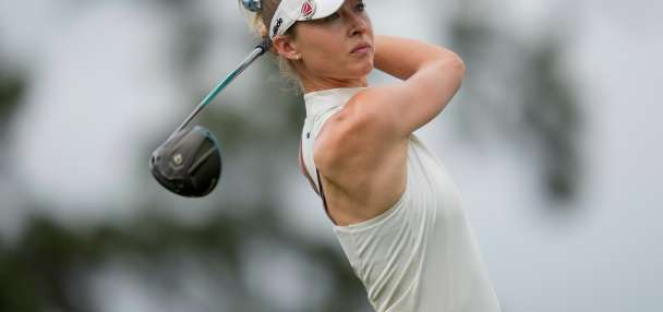 Nelly Korda off to a fast start with a 65 to lead by 2 in The Chevron Championship