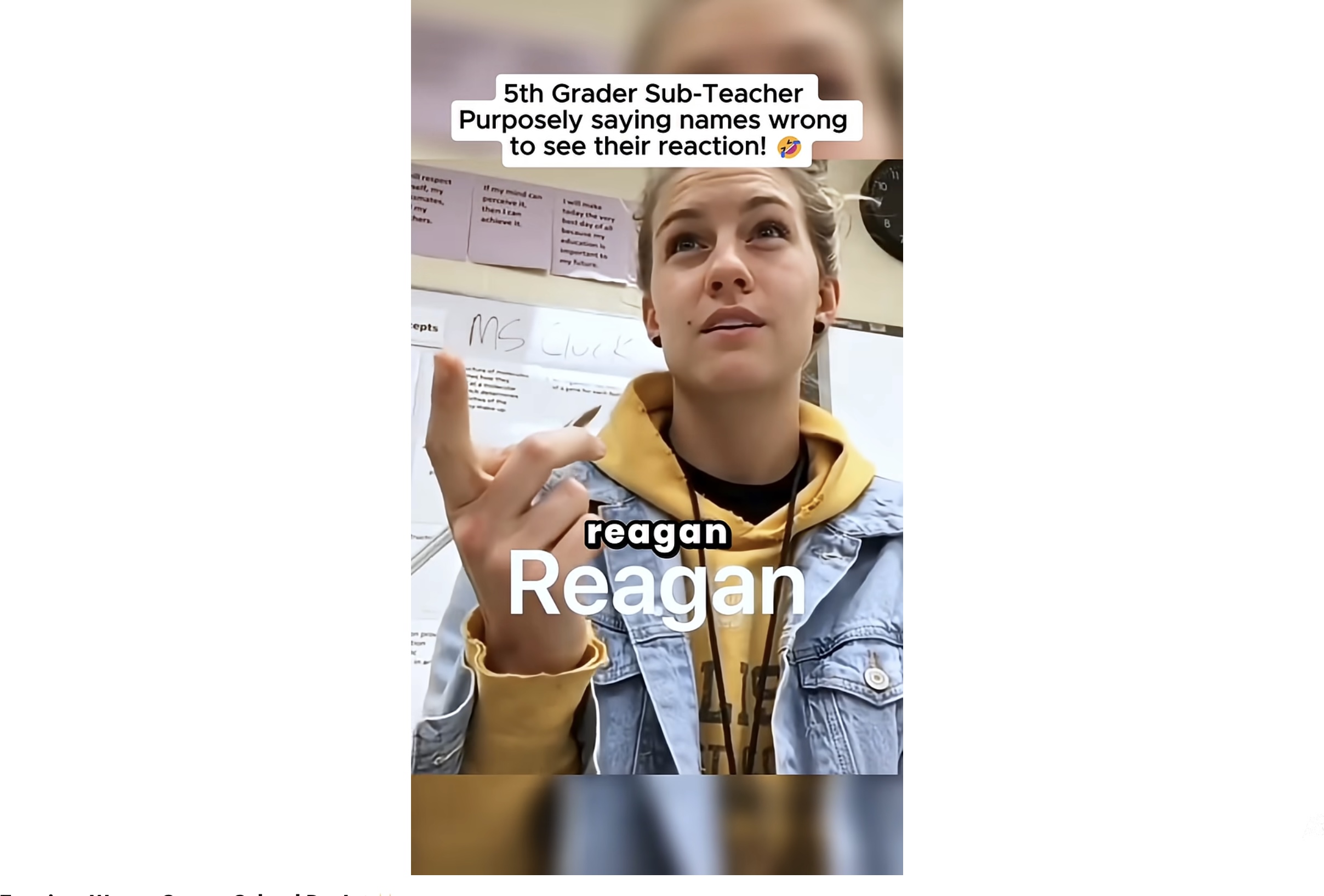 The teacher in this video sure knows how to get a laugh out of the kids.