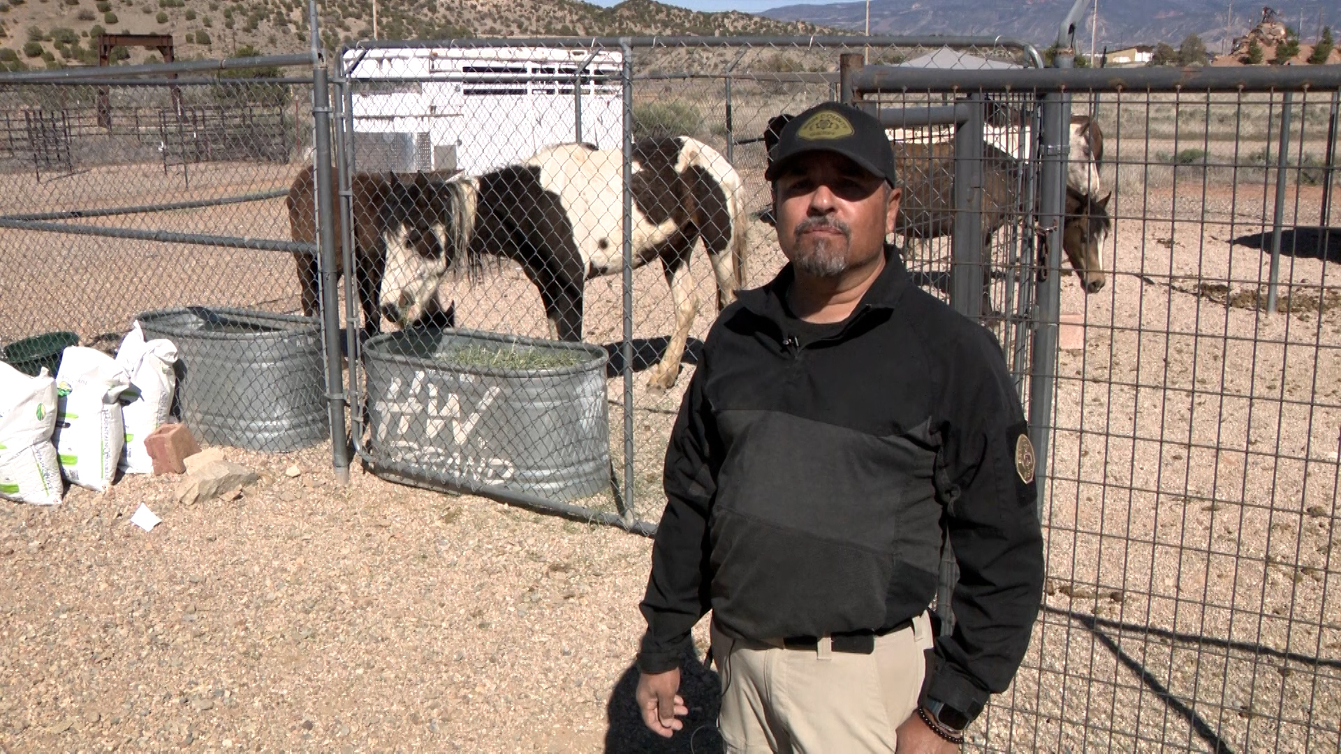 Ray Rodriguez, Iron County sheriff’s animal control deputy, speaks with KSL on Thursday. Rodriguez said he's never seen horses this malnourished like the ones the sheriff's office discovered.