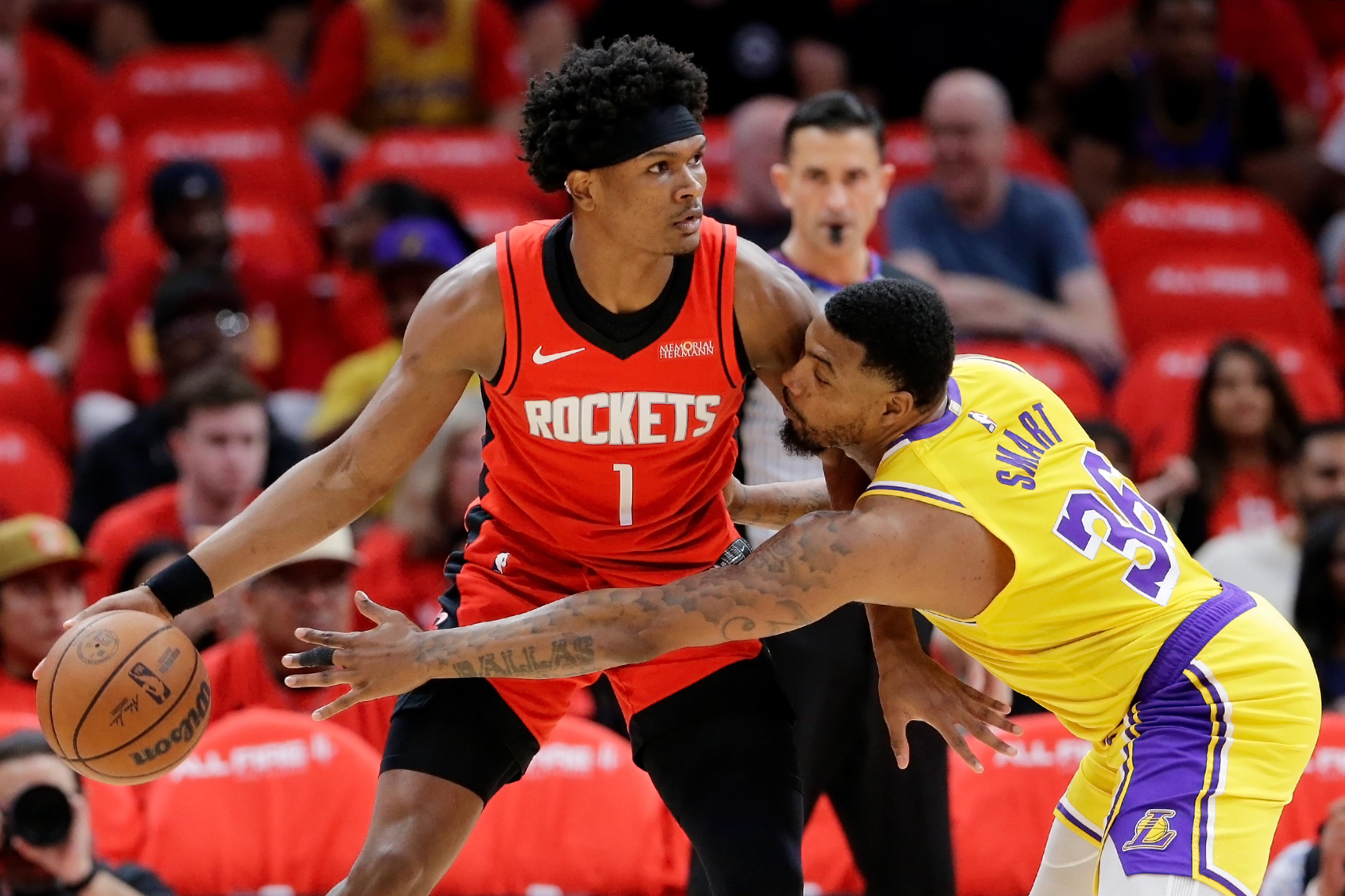 Amen Thompson sparks Rockets' 115-96 rout to stave off elimination against Lakers
