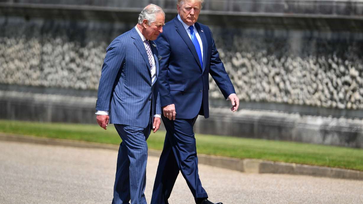 Trump, pictured here with Charles in 2019, has often spoken of his admiration for the British royal family.