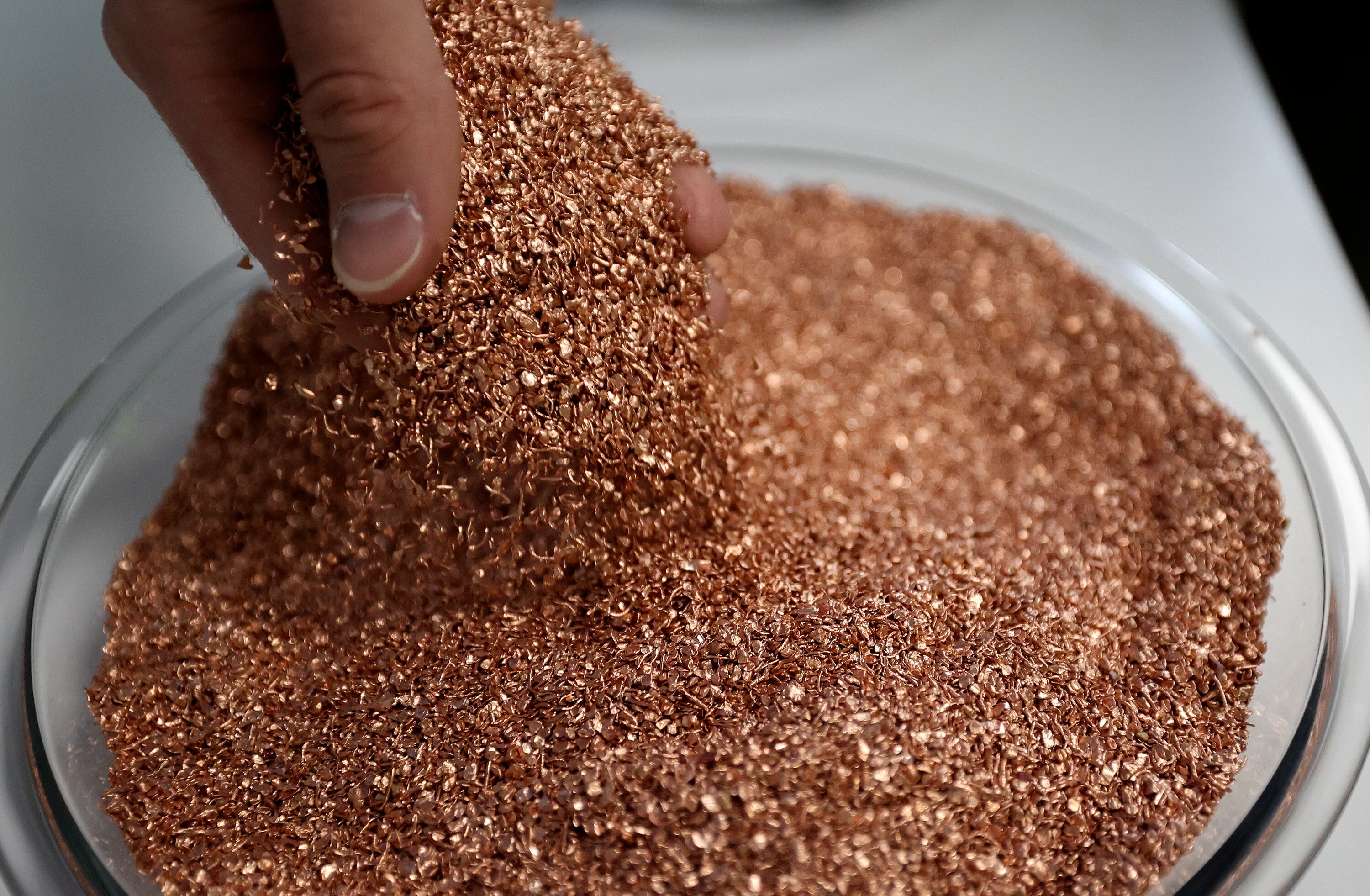 Copper is pictured at an event to mark the reopening of Mariana Minerals’ Copper One mine in San Juan County on Monday. The mine will use autonomous tools for mining, refining and capital project execution.