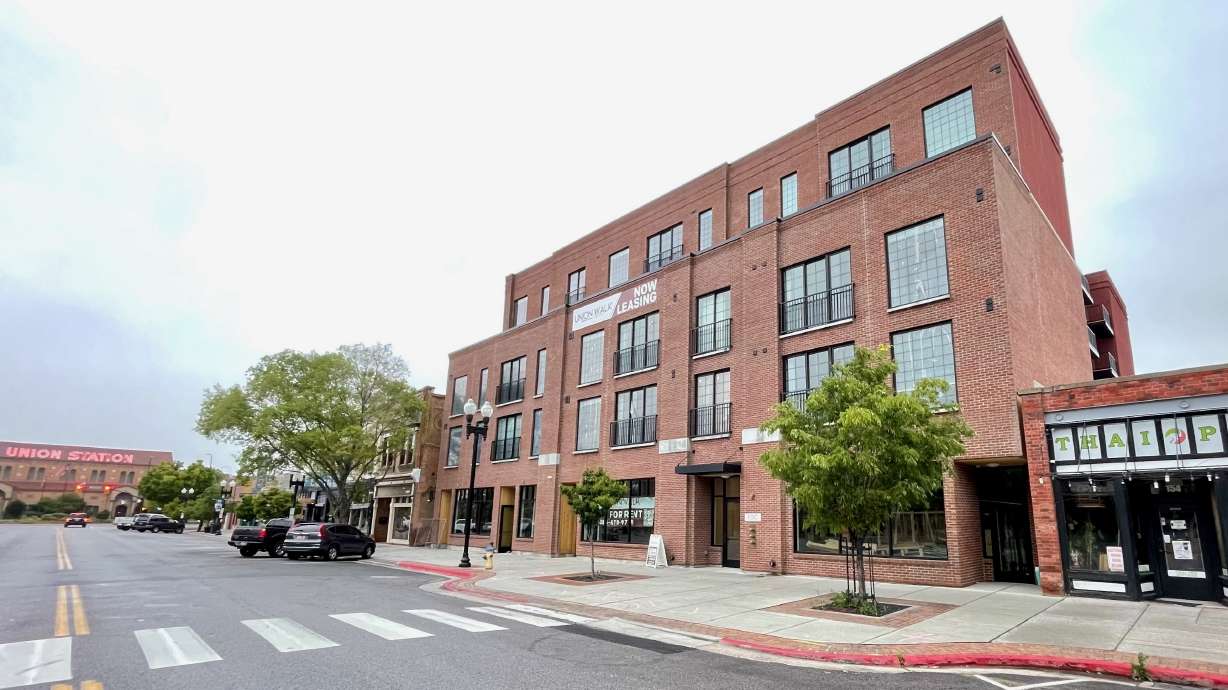 A new apartment building on Historic 25th Street in Ogden on Monday. The building, mired in controversy and a continuing lawsuit, is nearly complete and ready for occupancy.