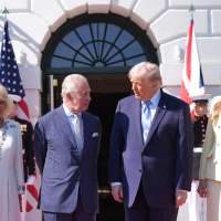Trump and Charles greet each other warmly as the king begins a day of diplomacy in Washington