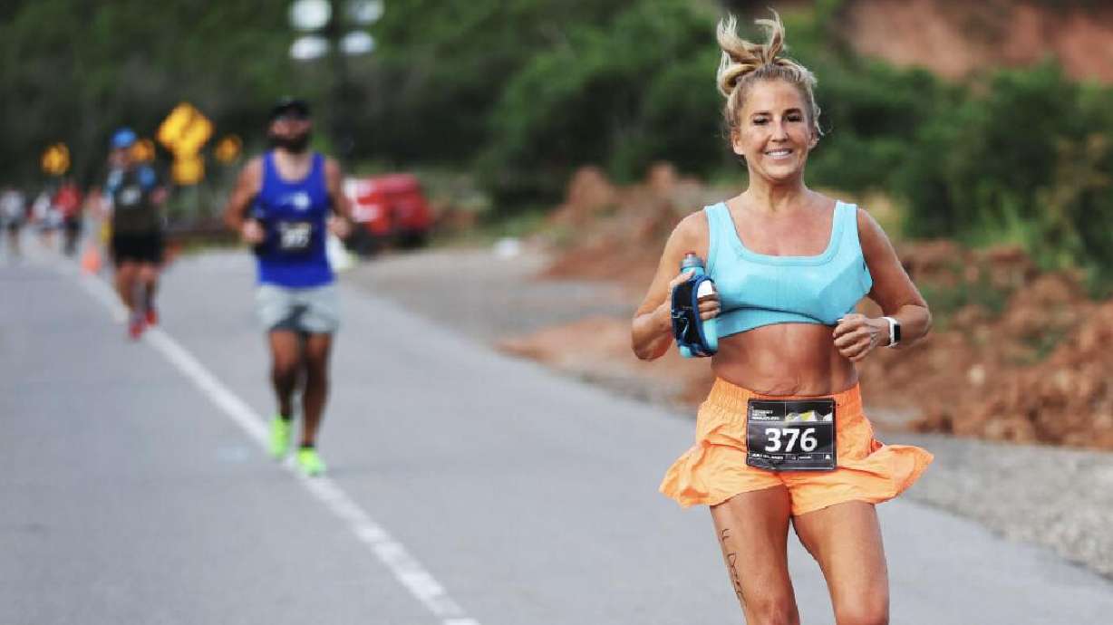 Kelli Rogers competes in the Deseret News Marathon in Emigration Canyon on July 24, 2023. For Kelli Rogers, running has always been more than a race. She had crossed the finish line at the 2013 Boston Marathon when the bombs went off.