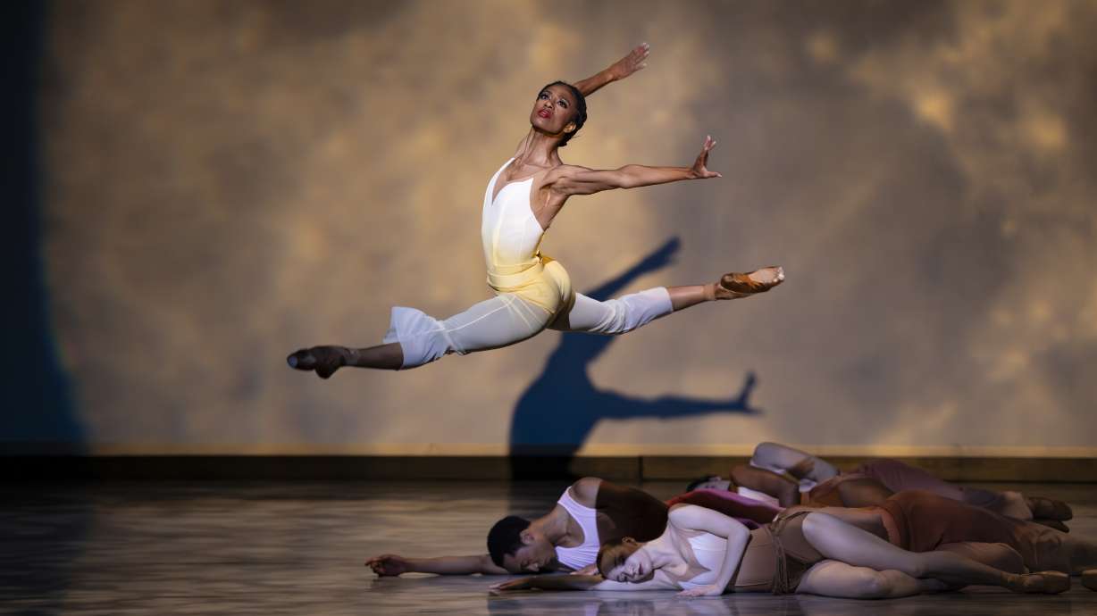 Katlyn Addison performs with fellow Ballet West dancers. Three other professional dance companies will be joining Ballet West for a joint performance spotlighting Utah's dance talent.