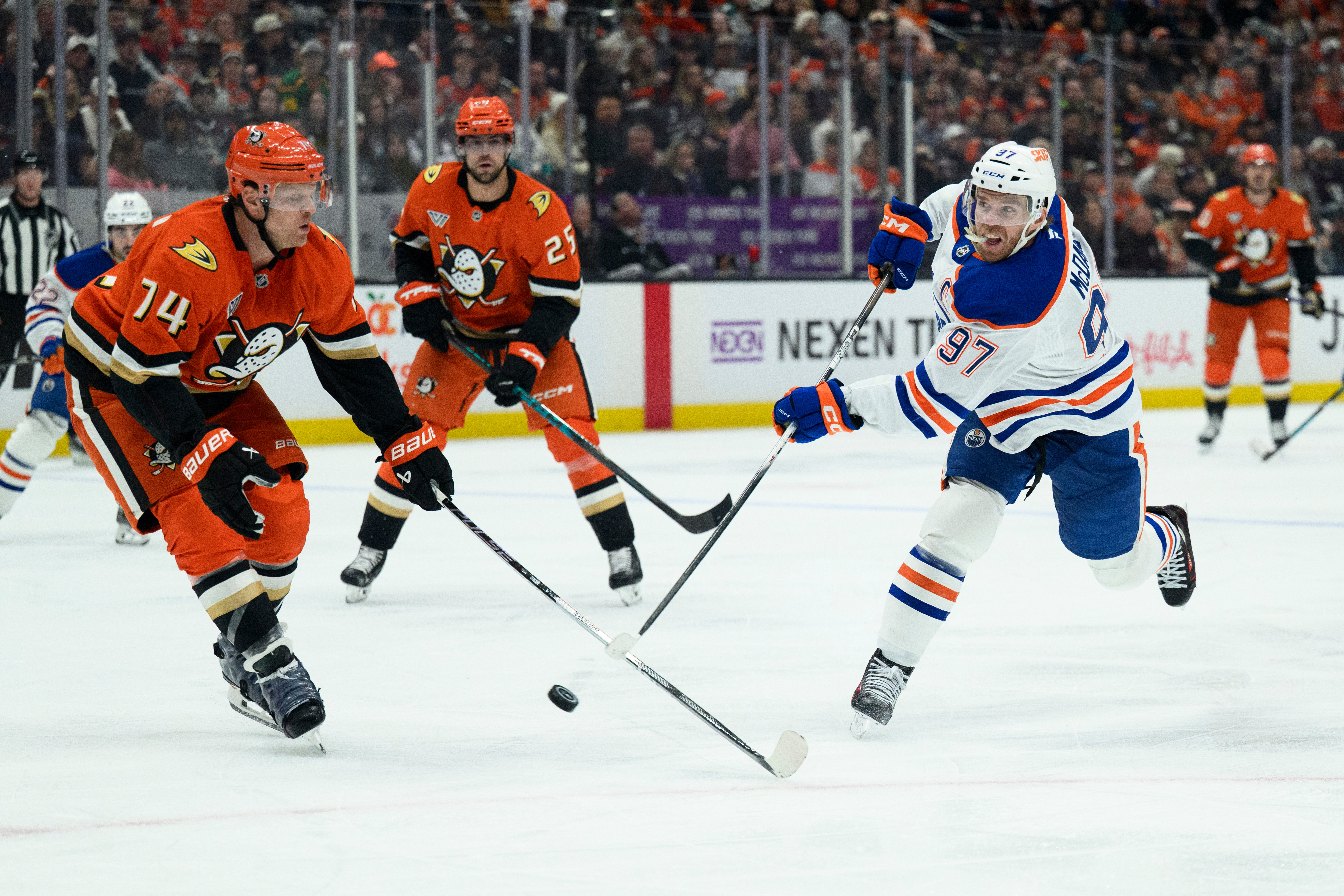 McDavid is a game-time decision as the Oilers face elimination in Game 5 against the Ducks