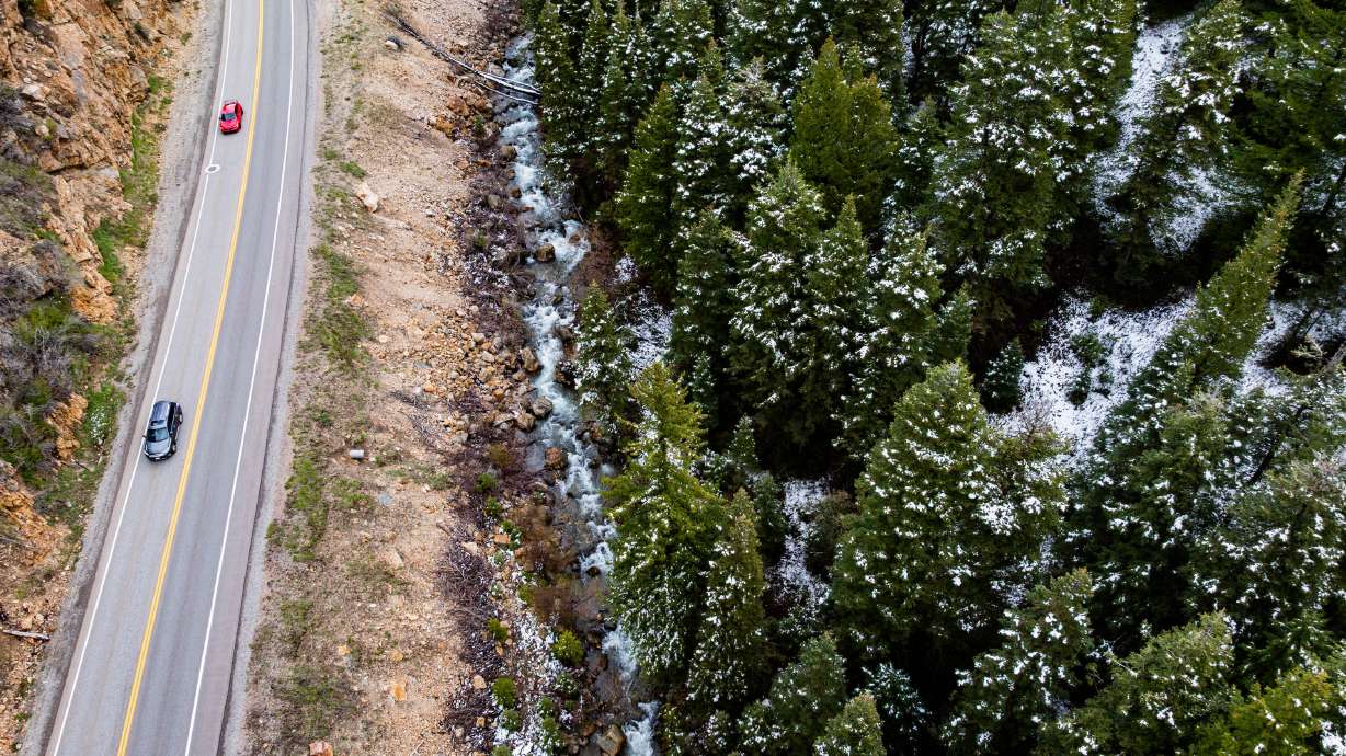 Big Cottonwood Creek flows in Big Cottonwood Canyon on April 28. The Utah Department of Transportation officials issued a record of decision Wednesday to finalize a plan that gradually increases ski bus service and eventually introduces tolling in the canyon.