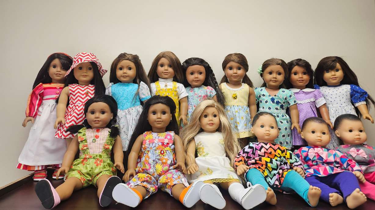 Restored American Girl dolls that will be handed out to children in need at Centennial Elementary School in Orem. The nonprofit Special Dollivery aims to uplift children in vulnerable situations through the restored dolls.