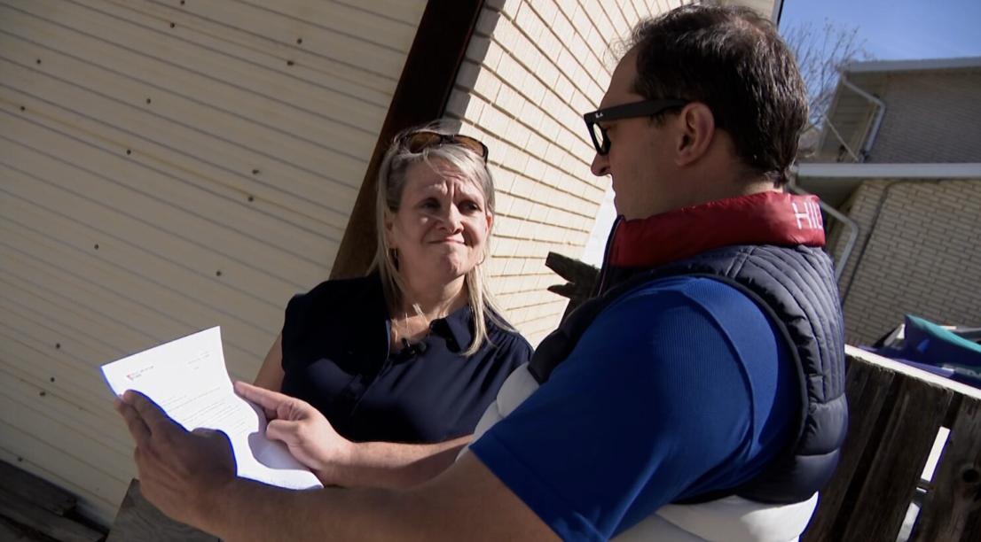 Power pole vs. garage: Homeowner says she's got 4 weeks to move garage or her power gets cut