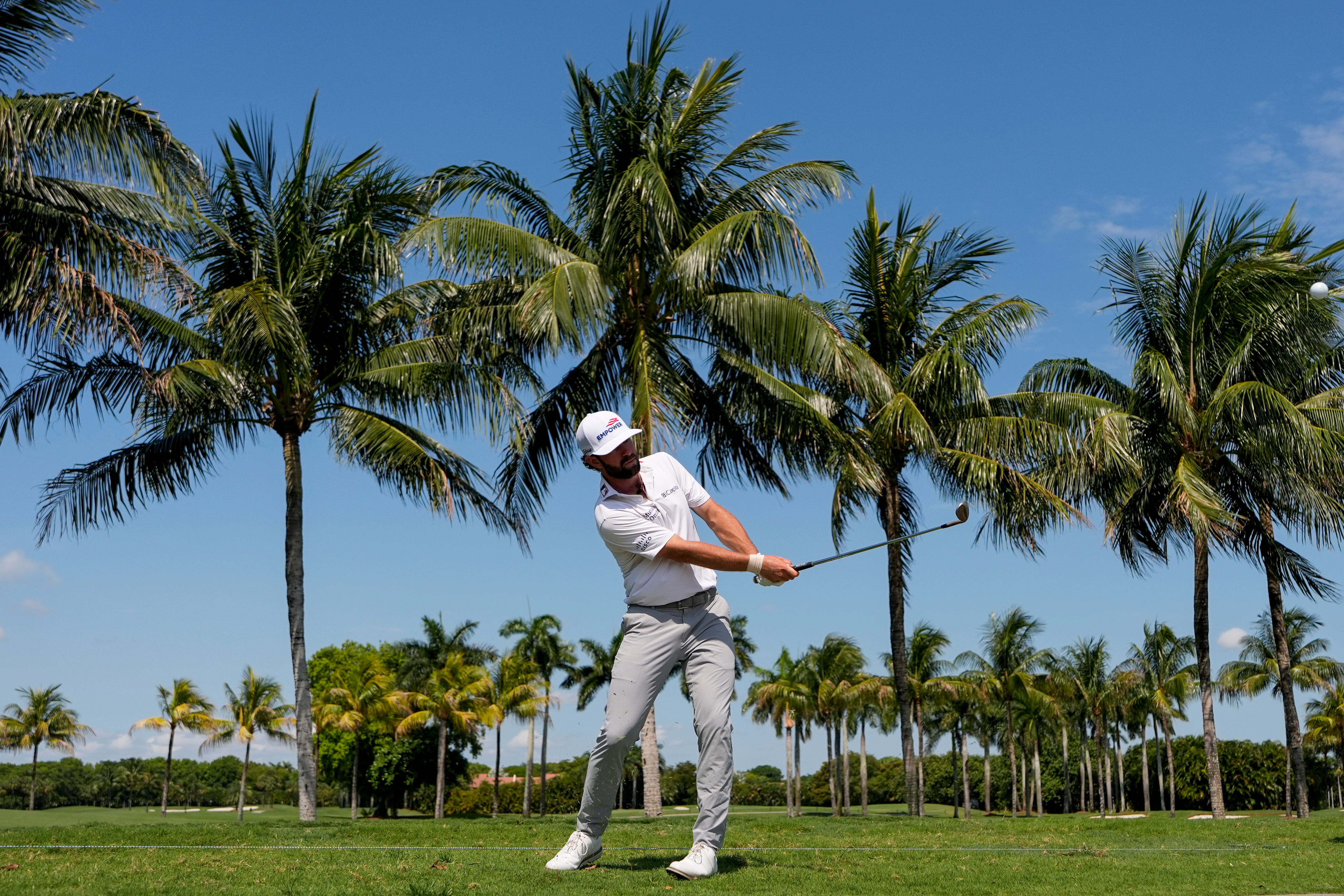 Cameron Young makes big putts to take early lead at Cadillac Championship in tour's Doral return