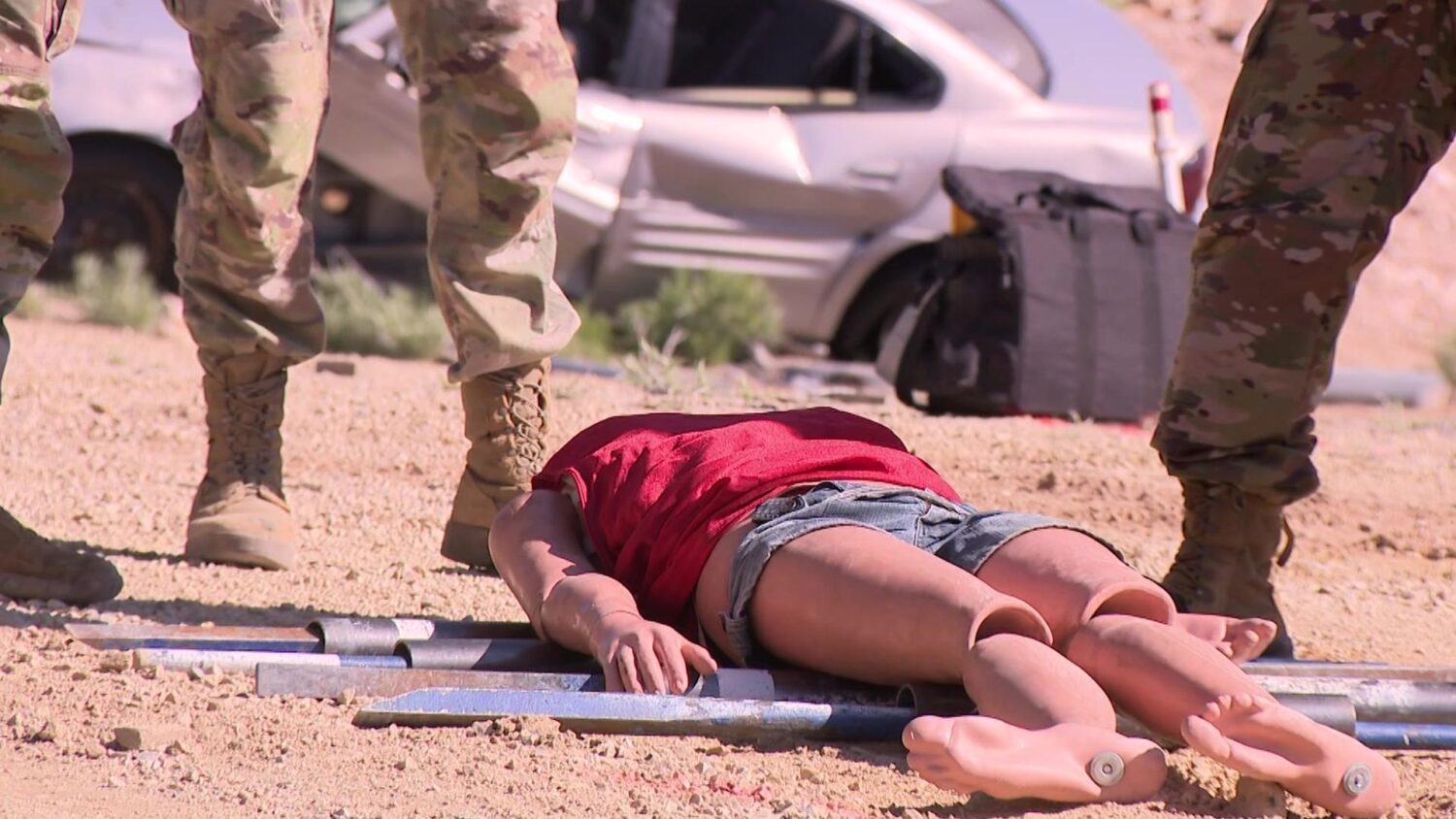 The Utah National Guard participates in Exercise Wolverine, Thursday. The drill simulated several threats against the U.S. homeland occurring simultaneously.