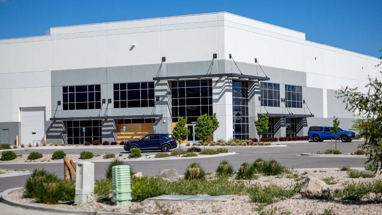 The proposed site of an ICE detention center in Salt Lake City. After a surge of intense clamoring in March, debate over a the center has died down though not gone away.
