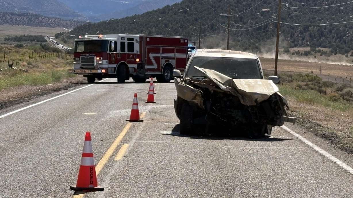 One person is dead and another is in critical condition Friday after a crash involving three vehicles and a motorcycle on state Route 59 southeast of Hurricane.